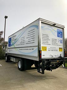 Blue Ribbon Supply Truck Graphics 2018 Back