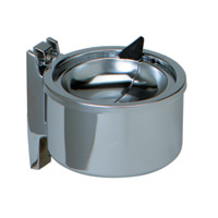 SMALL WALL ASH RECEPTACLE Chrome, 4" diam.x2.5" deep REDUCED FROM $59 TO 29.50!...