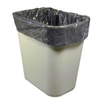 DURA-STUFF® BLACK LLDPE TRASH CONTAINER LINERS 17" x 17" Lightweight .4mil (1000)