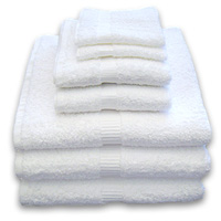 PLATINUM DOBBY BORDER WHITE GUEST TOWELING Washcloths 13"x13" 1.5lbs/dz (sold in 5dz increments only)