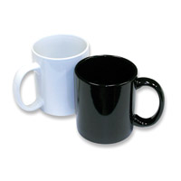 CERAMIC HOT BEVERAGE MUG - 11 OU  Classic Black, Packed 12 