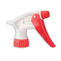 TRIGGER SPRAYER - RED/WHITE  9 1/4" for 24/32oz bottles 