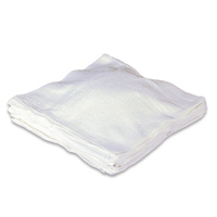 Unhemmed Recycled Cotton Terry Cloth Towels - White, 25 Pounds - SupplyDen