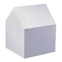 WHITE ENAMEL FLOOR STANDING NAPKIN DISPOSAL UNIT  