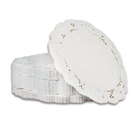 150 Pcs/Pack Rectangular Paper Lace Doilie White Coasters Baking