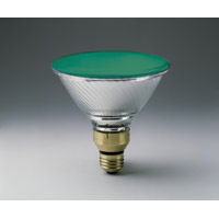 GREEN COLOR INDOOR/OUTDOOR REFLECTOR SPOT LAMPS 100PAR/GREEN Medium Base Packed 6