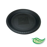 BIODEGRADABLE 6" ROUND BLACK PLATES 1000 PACK ON SALE! WAS $46.95 NOW ONLY $35