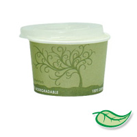 COMPOSTABLE SOUP CUPS & LIDS  8oz cup - lids sold separately 