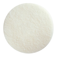 WHITE, POLISHING POLYESTER MACHINE PAD 16" Pad, 3" Hole (5) 