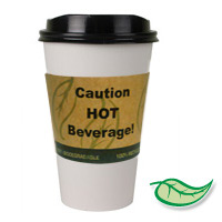 HOT BEVERAGE SLEEVE RECYCLED & COMPOSTABLE For 8oz cups (1000) 