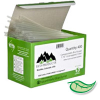 COMPOSTABLE & RECYCLABLE UNWRAPPED PLA STRAWS Clear 7.75" (400) 