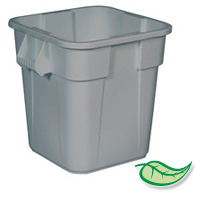BRUTE® 28 GALLON SQUARE CONTAINERS Gray container 21.5x22.5"