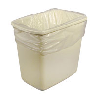 DURA-STUFF® CLEAR LLDPE TRASH CONTAINER LINERS 20" x 21" Lightweight 