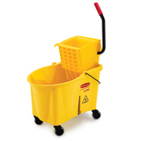 WAVEBRAKE® SIDEPRESS MOPPING SYSTEM 44qt yellow bucket & wringer 24x17x38"
