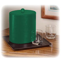 DELUXE LEATHERETTE ICE BUCKET WITH CUSHIONED LID 3 qt, Green (1) 