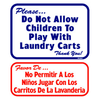 "DO NOT ALLOW CHILDREN TO PLAY WITH LDY CART" LDY SIGN 13.5"x16" #L802 