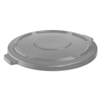 BRUTE® 20 GALLON ROUND LIDS AND TOPS Gray lid 19.88x1.8"