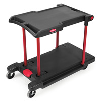 RUBBERMAID® CONVERTIBLE UTILITY CART PLATFORM TRUCK Black folds flat for storage 45.2x23.8x34.4"