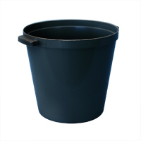 ROUND PLASTIC ICE BUCKET WITH HANDLES 3 qt, Black, Packed 1 each 
