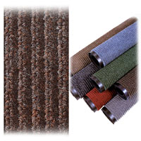 BROWN NEEDLE-RIB SCULPTURED RIB PATTERN CARPET MAT 2' x 3', packed 1 each 