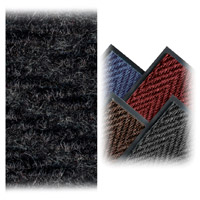 CHARCOAL CHEVRON-RIB HERRINGBONE PATTERN CARPET MAT 2' x 3', packed 1 each 