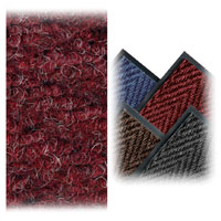 BURGUNDY CHEVRON-RIB HERRINGBONE PATTERN CARPET MAT 3' x 4', packed 1 each 