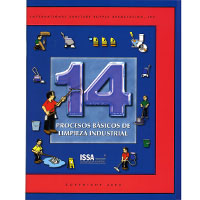 "14 PROCESOS BASICOS DE LIMPIEZA INDUSTRIAL" LOANER BOOK Spanish version. Simple "how to" guide on cleaning...