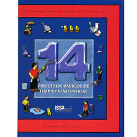 "14 PROCESOS BASICOS DE LIMPIEZA INDUSTRIAL" LOANER BOOK Spanish version. Simple "how to" guide on cleaning procedures.