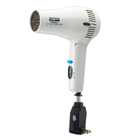 CONAIR 1875 WATT IONIC WHITE CORD-KEEPER HAIR DRYER  