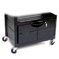 Rubbermaid Utility Cart with Locking Doors