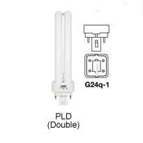 COMPACT FLUORESCENT 13W 4-Pin Lamp G24q-1 base 