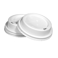 WHITE DOME SIPPER LIDS  For use with 12, 16, & 20 ounce Hot Beverage Cups