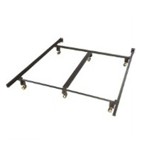 HEAVY DUTY METAL BED FRAMES 6-LEG QUEEN/CALKING/EKING 2.5" Wide rollers 