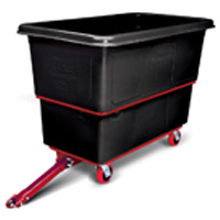 RUBBERMAID® 27 CUBIC FOOT 21.7 BUSHEL CUBE TRUCKS Towable heavy duty 1200lb cap 59x34x42.88"