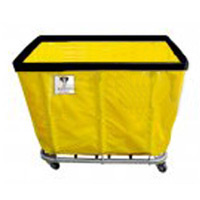 18 BUSHEL KNOCKDOWN LAUNDRY TRUCK Yellow, 44.5"x32"x36.75" 