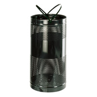 Rubbermaid Commercial Products Perforated Steel Trash Can, 25-Gallon,  Black, Hands-Free Indoor/Outdoor Garbage Bin for  Mall/Stadium/Office/Lobby/Restaurant: Waste Bins: : Industrial &  Scientific