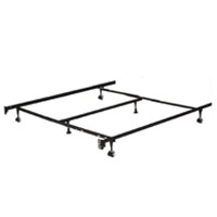 HEAVY DUTY METAL BED FRAMES 6-LEG TWIN/FULL 2.5" Wide rollers 