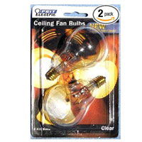 FEIT #BP25A15C/CL/CF  CEILING FAN LIGHT BULB, CLEAR, A15, E12 BASE (24) PN:13639