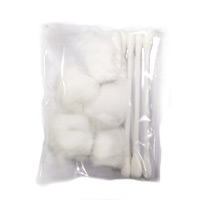 UNIVERSAL COTTON BALL AND COTTON EAR SWAB KIT 5 cotton balls and 5 ear swabs in clear plastic bag (500)