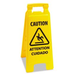 SAFETY WET FLOOR SIGN  Bilingual (English/Spanish) 