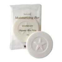 OCEANSPA® .5oz WHITE ROUND SOAP Eucalyptus and Lemongrass In Plastic Packet, Packed 900