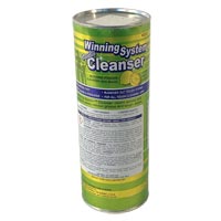 WINNING SYSTEM™ CHLORINE BLEACH CLEANSER Calcite Based Non-Scratch Formula Packed 24/21oz shaker ca