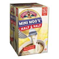 MINI MOO® HALF & HALF LIQUID CREAMER CUPS SHELF STABLE PODS No refrigeration required! Packed 192/0.4 fl oz cups.