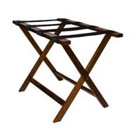 HARDWOOD LUGGAGE RACK WALNUT FINISH Without Wall guard 26"W x 20"H x 19"D