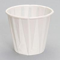 PLEATED PAPER WAXED CUPS  White 3oz (2500) 