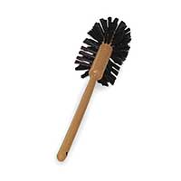 RUBBERMAID® TOILET BOWL BRUSH WITH PLASTIC HANDLE 17" Black brush with brown plastic handle
