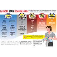 WALL CHART #05407 LAUNDRY STAIN REMOVERS Size: 11" x 17" Packed: 1 each