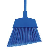 MAXICLEAN LARGE ANGLE BROOM  12" Blue flagged bristles with a 48" blue steel handle...