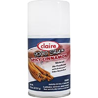 CLAIRE® METERED AIR FRESHENER REFILLS Spicy Cinnamon 12/7 oz cans