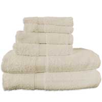 PLATINUM DOBBY BORDER BEIGE GUEST TOWELING Hand Towels 16"x30" 4lbs/dz 